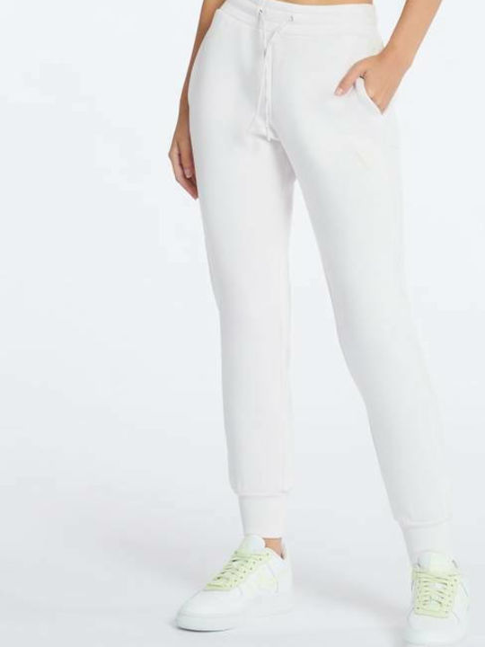 Guess Pantaloni de trening pentru femei cu cauciuc Alb