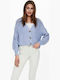 Only Short Women's Knitted Cardigan with Buttons Blue Heron