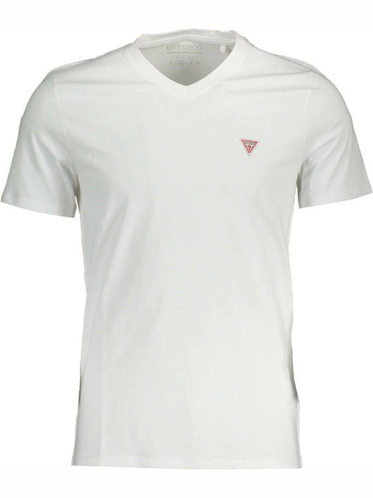 Guess Ανδρικό T-shirt Λευκό Μονόχρωμο