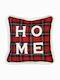 Nef-Nef Homeware Christmas Check Χριστουγεννιάτικο Διακοσμητικό Μαξιλάρι Τετράγωνο Red 30x30εκ.