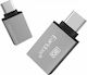 Earldom ET-OT06 Конвертор USB-C мъжки към USB-A женски Сребрист 1бр