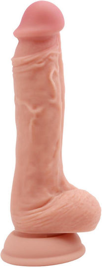 Chisa Novelties Pure Naturally Pubescent Liquid Silicone Dual-Density Realistic Dildo Ρεαλιστικό Dildo με Όρχεις και Βεντούζα Flesh 21cm