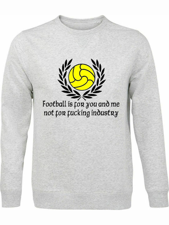 Sweatshirt Unisex, Organic "Against Modern Fottball", Ash