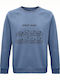 Sweatshirt Unisex, Organic "Sheep Music", Blue