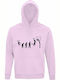 Hoodie Unisex, Organic "Basketball Evolution", Creamy Pink