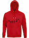 Hoodie Unisex, Organic "Basketball Evolution", Red