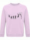 Sweatshirt Unisex, Organic "Basketball Evolution", Creamy pink