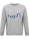 Sweatshirt Unisex, Organic "Basketball Evolution", Grey melange