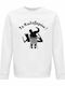 Sweatshirt Unisex, Organic " The Asshole ", White