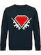 Sweatshirt Unisex, Organic " Diamond Guns ", French Navy