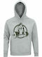 Hoodie Unisex, Organic " Beast Mode ", Grey melange