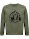 Sweatshirt Unisex, Organic " Beast Mode ", Khaki