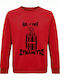 Sweatshirt Unisex, Organic " Θα γίνω Δυναμίτης ", Red