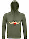 Unisex Hoodie, Organic " Kinky Lover ", Khaki