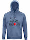 Hoodie Unisex, Bio " Team Rudolf, Weihnachten "Blau