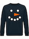 Sweatshirt Unisex, Organic " Snoawman ", French Navy