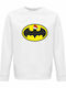 Sweatshirt Unisex, Organic " Batman loves Christmas ", White