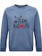 Sweatshirt Unisex, Bio " Team Rudolf, Weihnachten " Blau