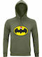 Hoodie Unisex, Organic " Batman loves Christmas ", Khaki