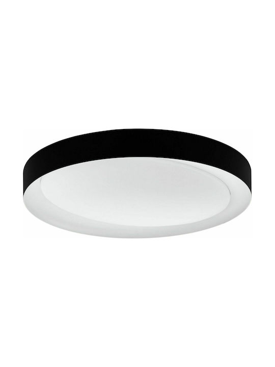 Eglo Laurito Μοντέρνα Μεταλλική Πλαφονιέρα Οροφής με Ενσωματωμένο LED σε Μαύρο χρώμα 49cm