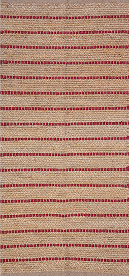 Nef-Nef Homeware Cherry Χαλί Ορθογώνιο από Γιούτα Natural / Red 70x140cm