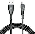 Veger V103 Împletit USB 2.0 spre micro USB Cablu Negru 1.2m 1buc
