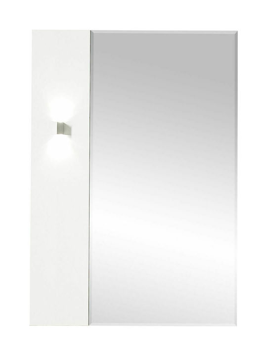 LH Home Furniture Duett Καθρέπτης Τοίχου με Λευκό Ξύλινο Πλαίσιο 100x70cm