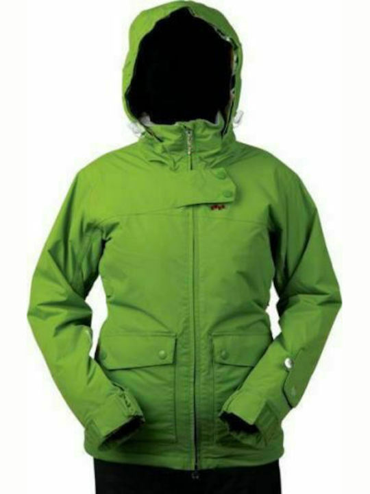 Foursquare Richarson Bamboo Women's Ski & Snowboard Jacket Green