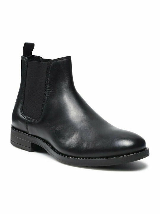 Jack & Jones Кожени Черен Челси Ботуши