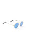 Sherlock Sunglasses with Gold Metal Frame and Light Blue Lenses 5005 C02