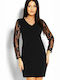 PeeKaBoo 1457 Mini Evening Dress with Lace Black 124218
