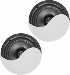 Power Dynamics Powered Ceiling Speakers 60W NCBT6 100VS989 (Pair) in White Color