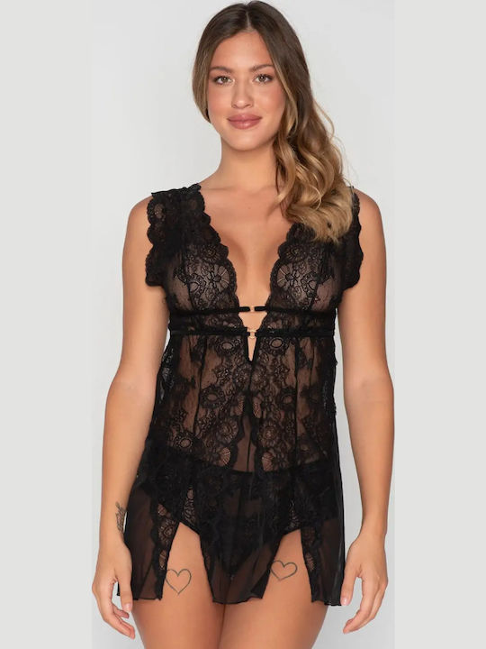 Luna Babydoll Μαύρο