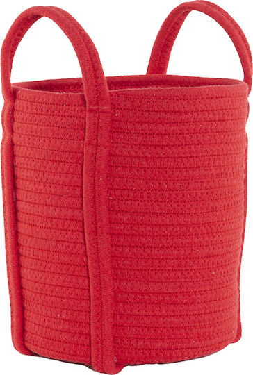 Nef-Nef Homeware Silo Декоративна кошница Текстил с дръжки Червено 22x22x24бр