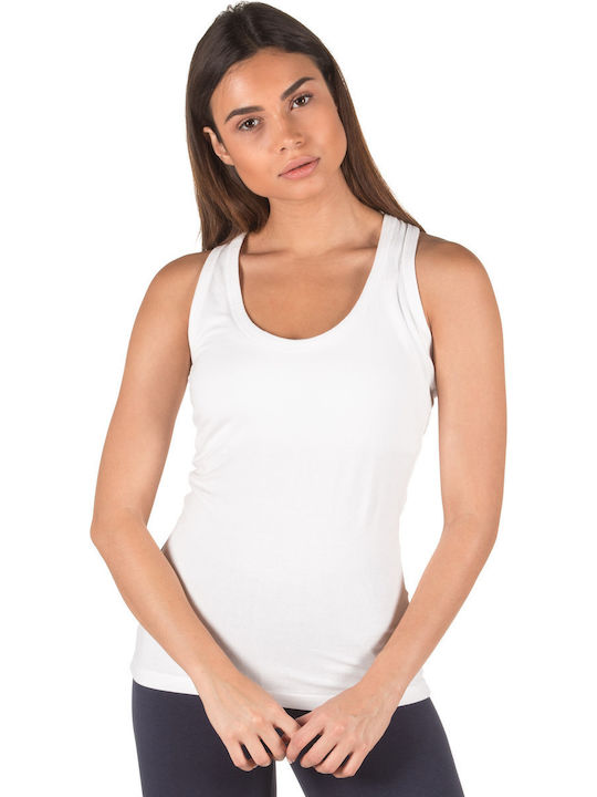 Venimo Damen Baumwolle Bluse Ärmellos Weiß