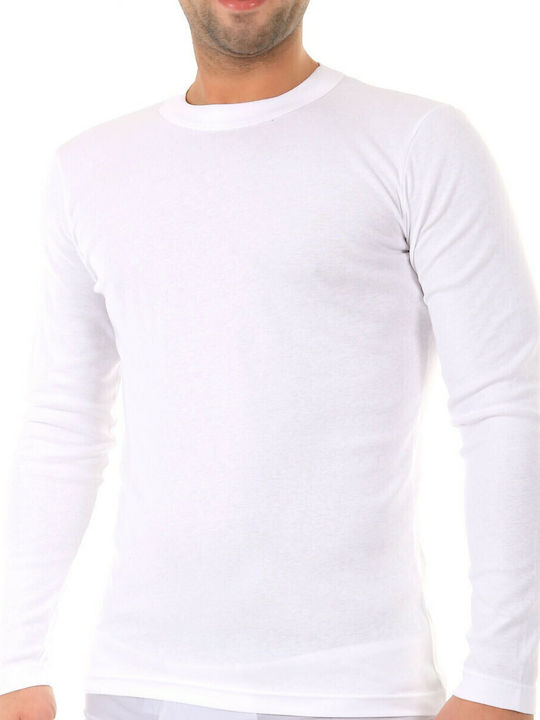 Apple Boxer Men's Long Sleeve Undershirt White