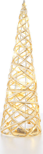 Christmas Decorative Illuminated Plastic Tree Cone 40cm IP20 Battery White