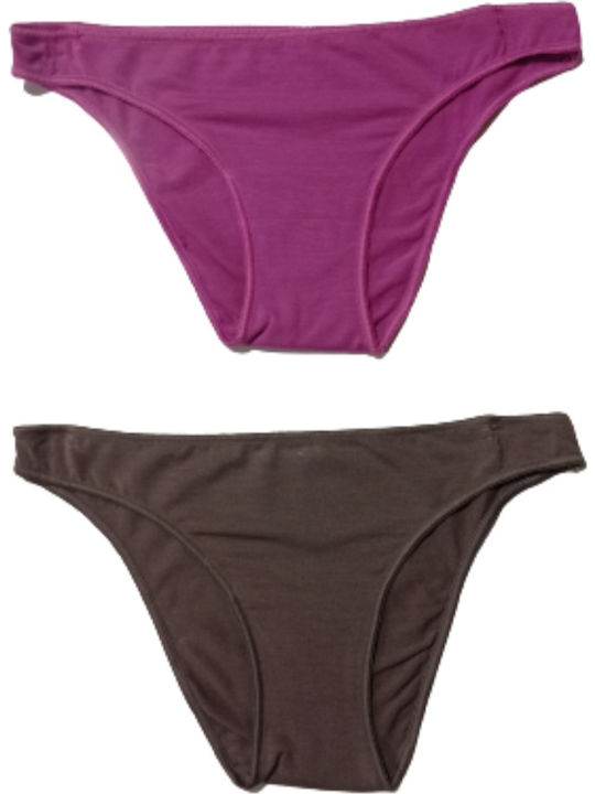 Minerva Γυναικεία Slip 2Pack Μωβ