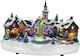 Iliadis Christmas Illuminated Decorative Village with Battery with Music and Movement 36x26x22cm.