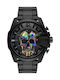 Diesel Mega Chief Herrenuhr 52mm Chronograph Batterie Schwarz