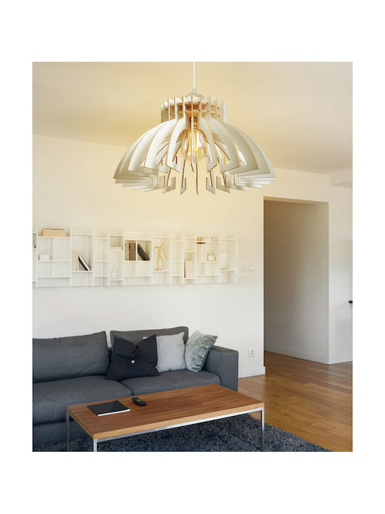 HomeMarkt Pendant Light White with Socket E27 54cm