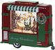 Trolley Christmas Decorative Kiosk Lighted with Santa Claus 23.5x9x19cm (Μiscellaneous Colors) with Water and Light