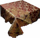 Le Blanc Christmas Tablecloth Fabric Brown L220xW160cm.