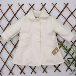 Makis Tselios Fashion Baptism Coat Ιβουάρ