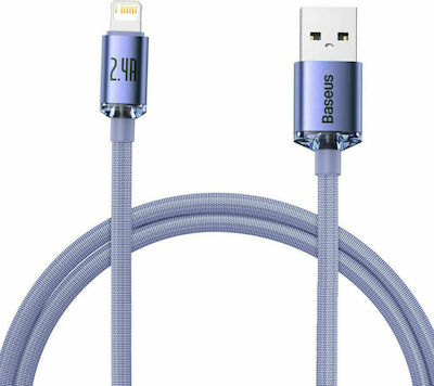 Baseus Crystal Shine Braided USB-A to Lightning Cable Purple 1.2m (CAJY000005)