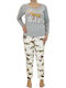 Women's pajamas Wild Tiger grey W22