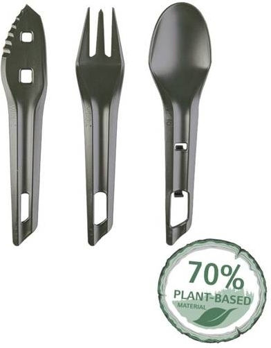 Mil-Tec Camping Cooking Utensils Set Spoon Knife Fork for Camping 3 pcs
