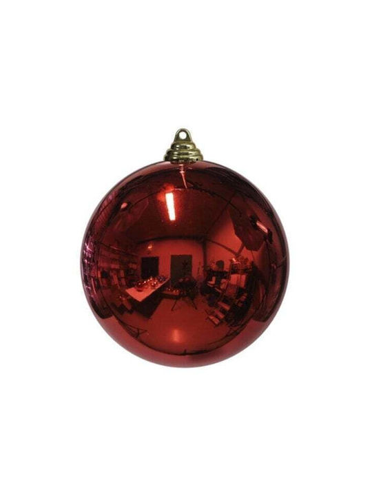 Hängendes Kugel Ornament Ornament Kunststoff Rot 20cm