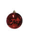 Hängendes Kugel Ornament Ornament Kunststoff Rot 20cm