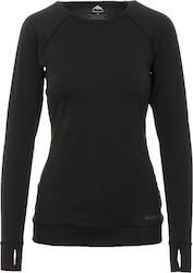 Burton X Crew Sweater Γυναικεία Ισοθερμική Μακρυμάνικη Μπλούζα Μαύρη